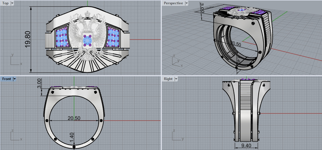 Ring 10539 3D print model_3