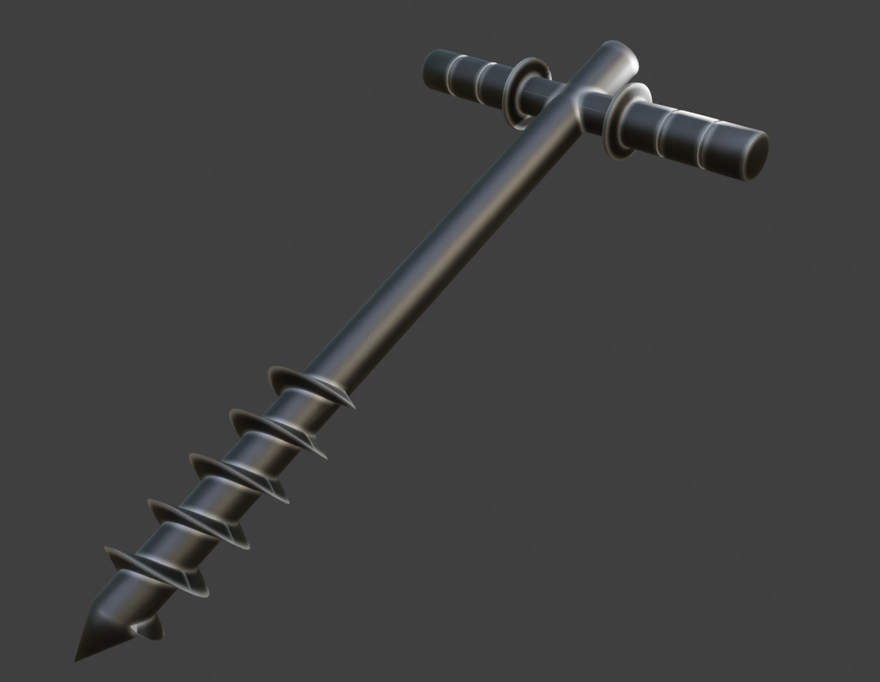 Hand Drill for 3D asset prop ETC 3D model_1