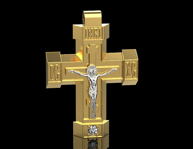 Jesus Cross Pendant 6680 3D print model