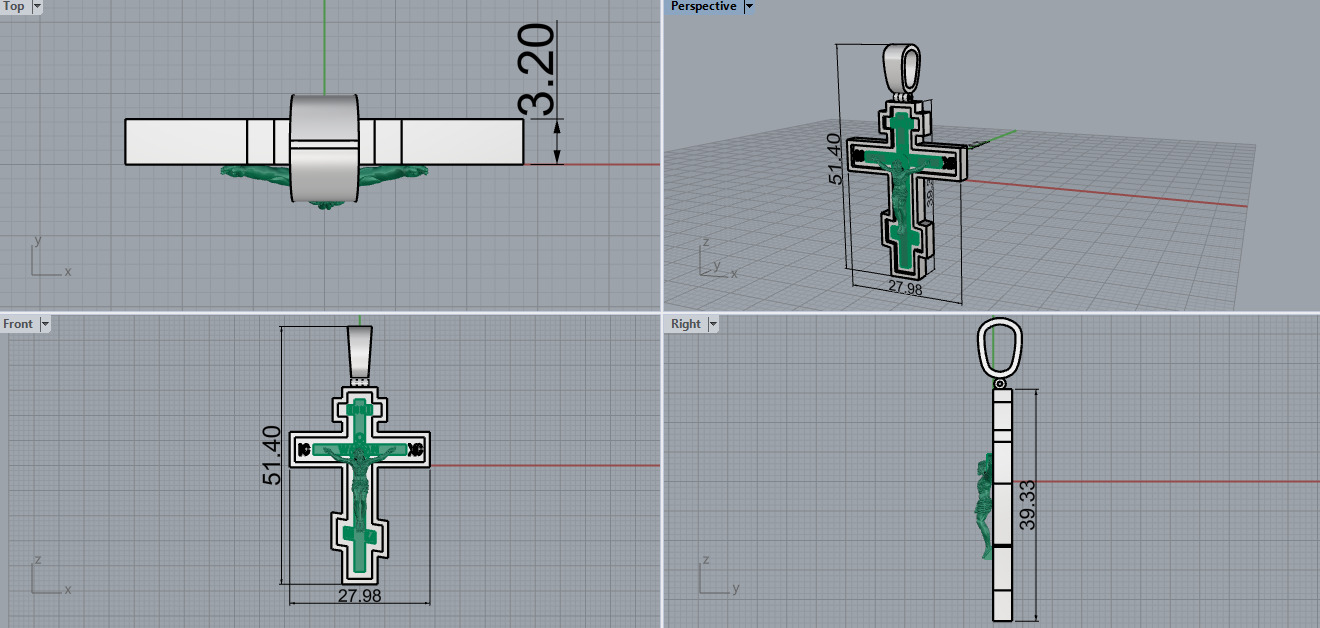 Cross Pendant 65603 3D print model_6