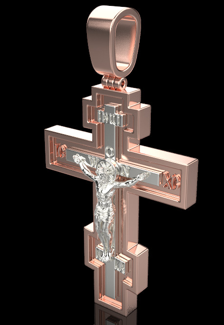 Cross Pendant 65603 3D print model_2