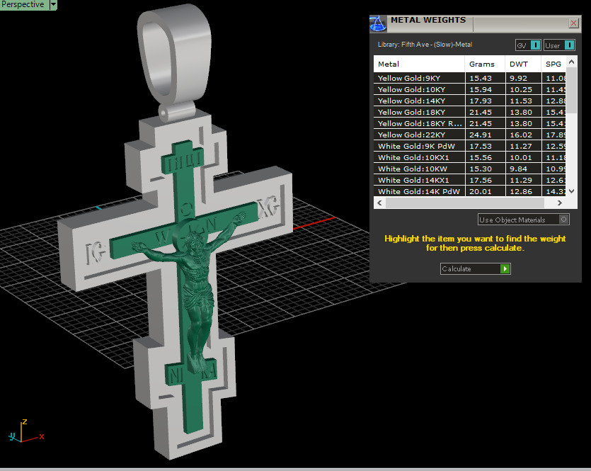 Cross Pendant 65603 3D print model_7