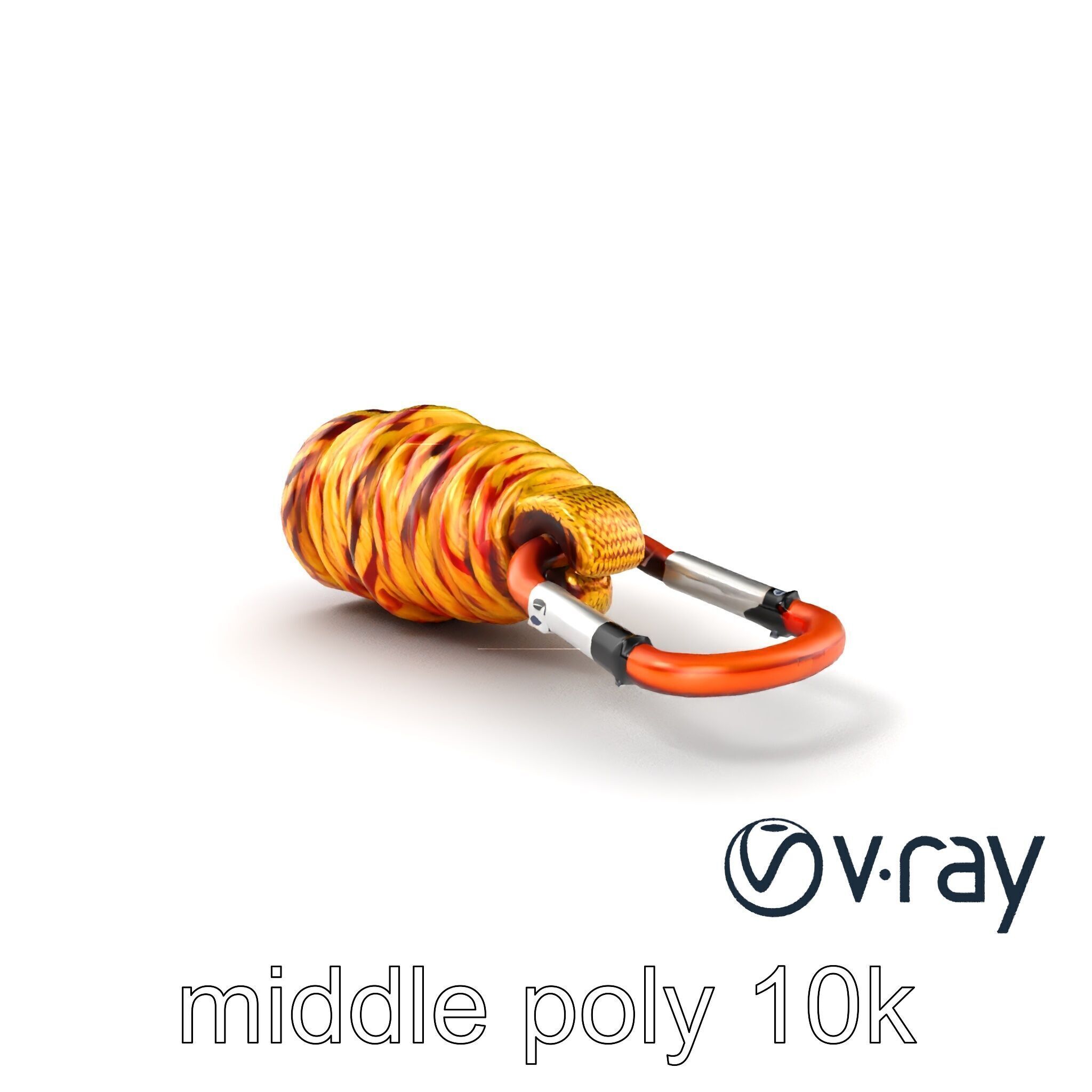 Climbing Gear Rope and Carabiner model pack Low-poly 3D model_9