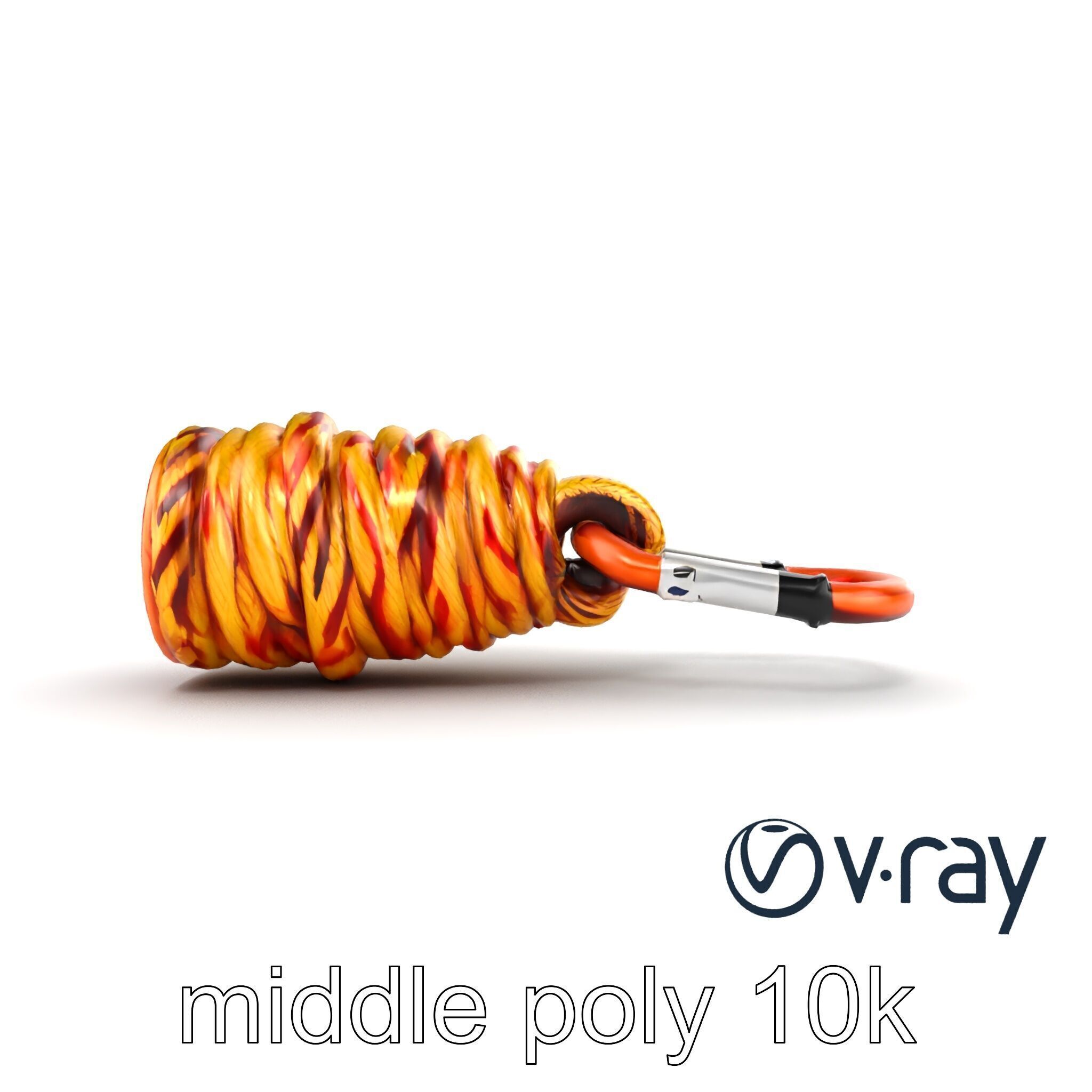 Climbing Gear Rope and Carabiner model pack Low-poly 3D model_30