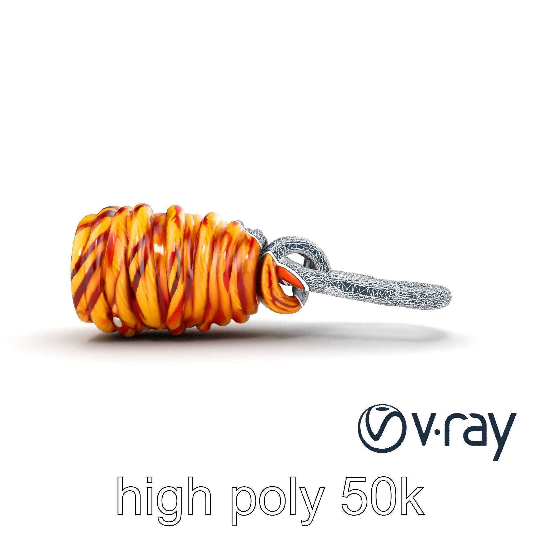 Climbing Gear Rope and Carabiner model pack Low-poly 3D model_22