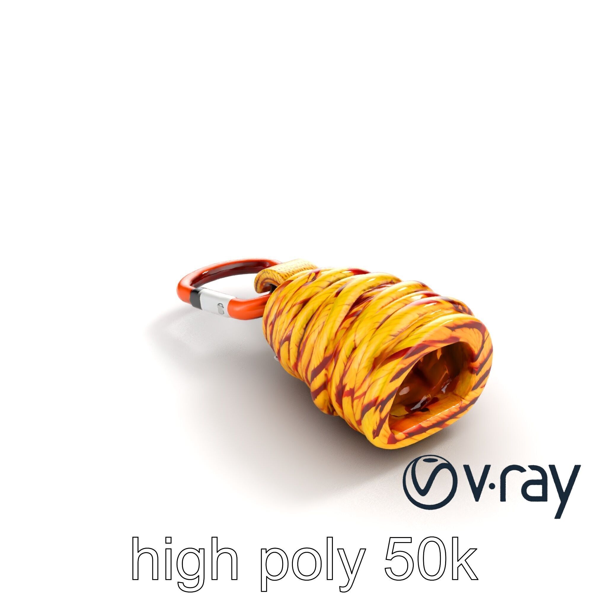 Climbing Gear Rope and Carabiner model pack Low-poly 3D model_11