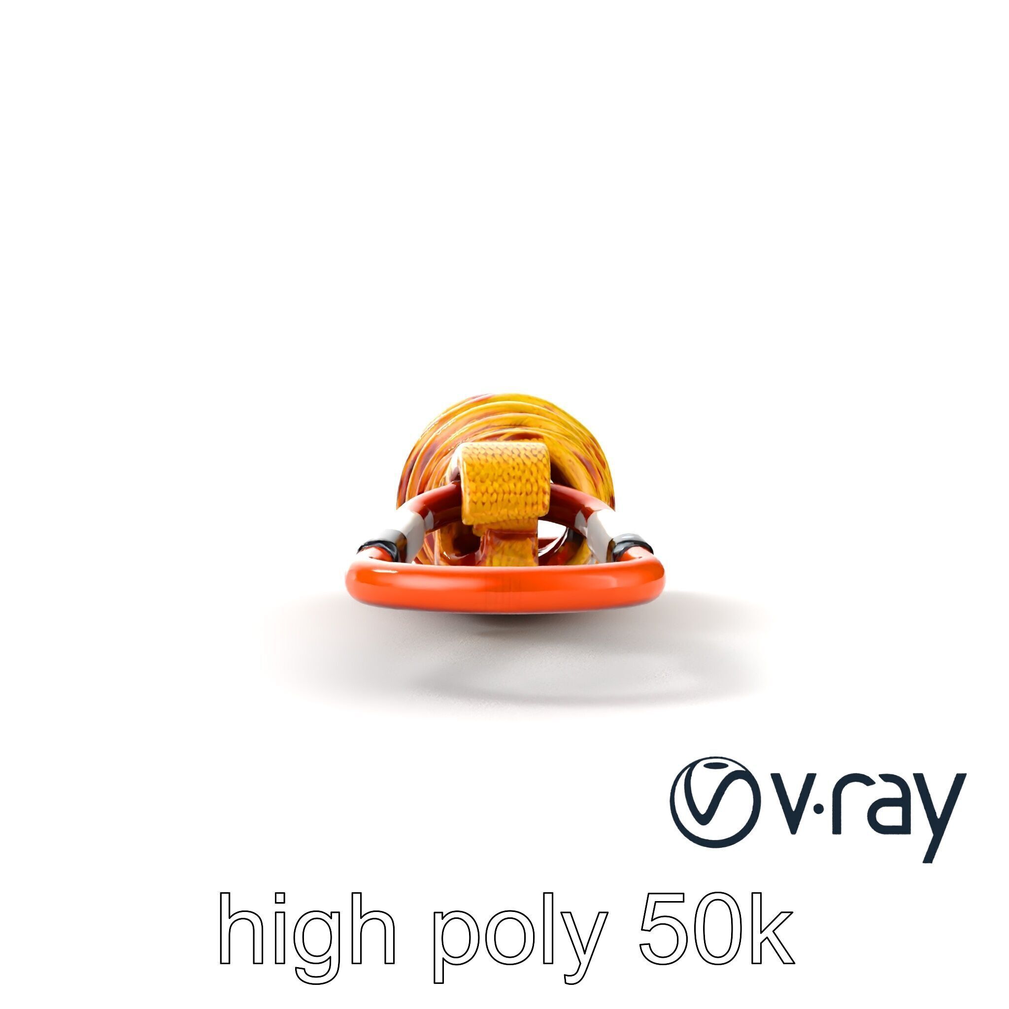 Climbing Gear Rope and Carabiner model pack Low-poly 3D model_17