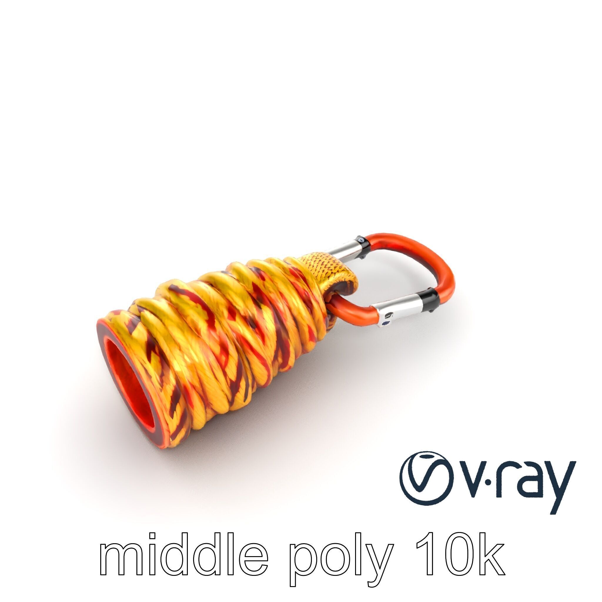 Climbing Gear Rope and Carabiner model pack Low-poly 3D model_20