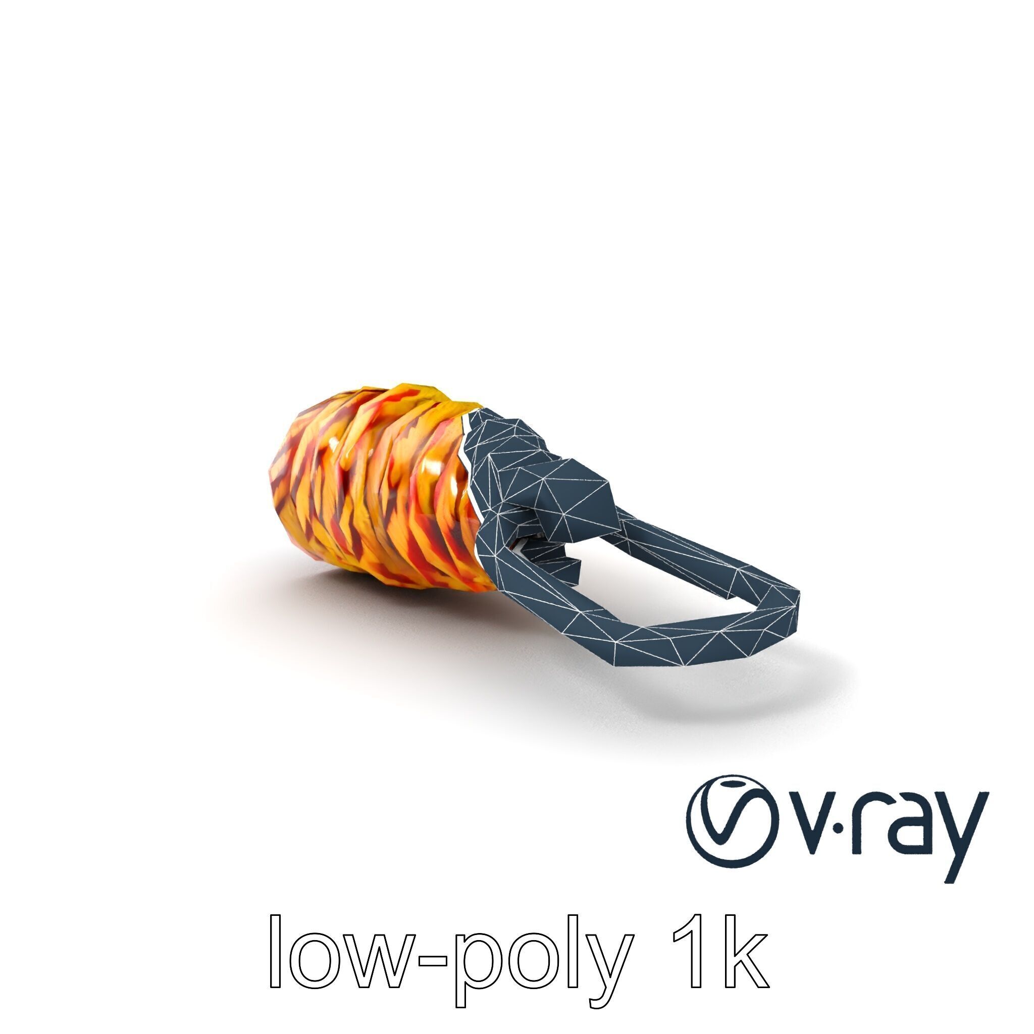 Climbing Gear Rope and Carabiner model pack Low-poly 3D model_21