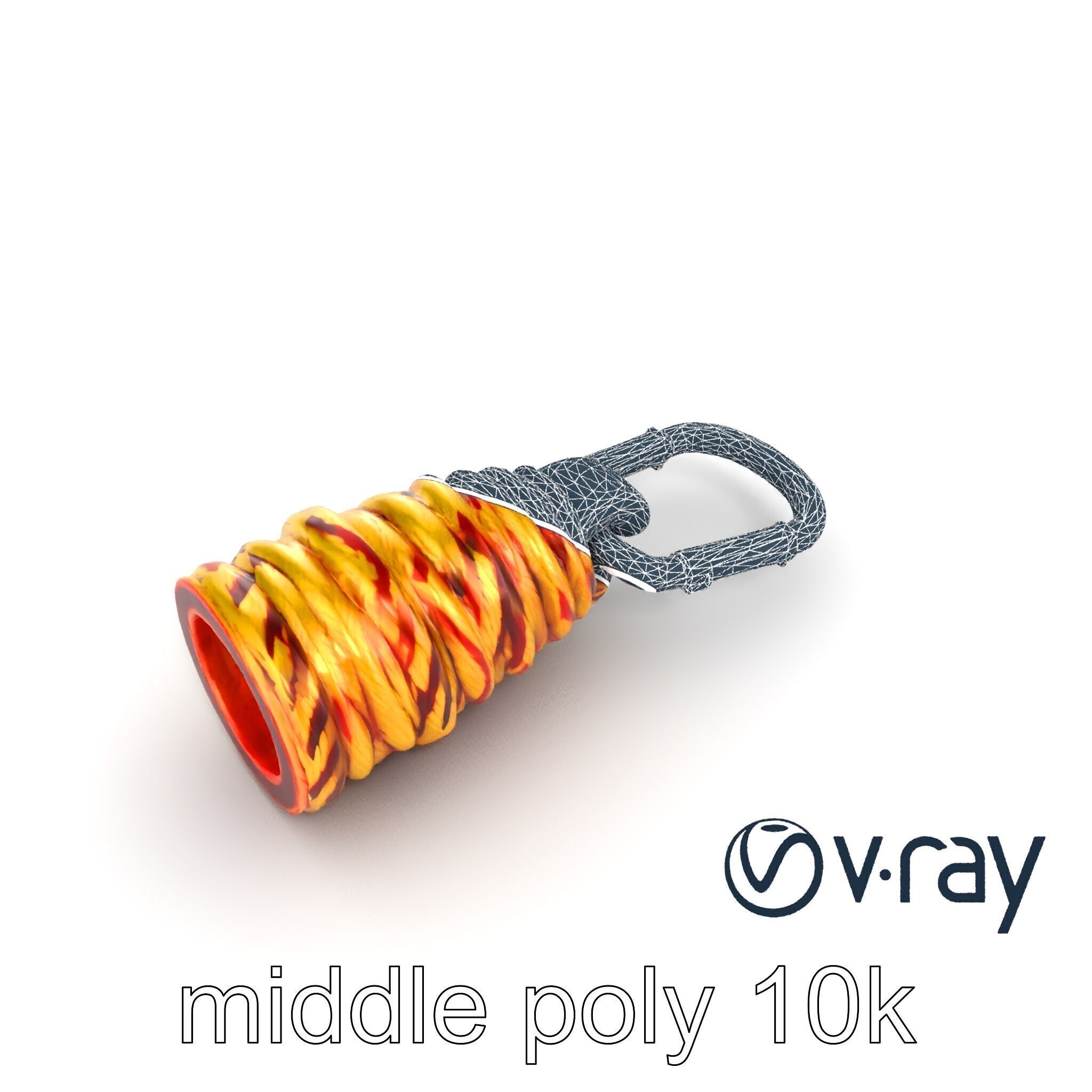 Climbing Gear Rope and Carabiner model pack Low-poly 3D model_32