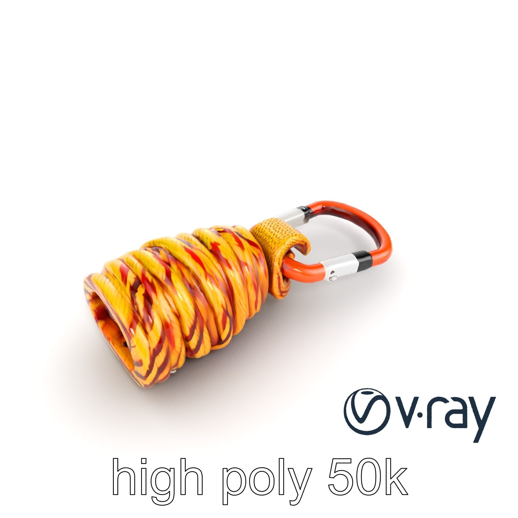Climbing Gear Rope and Carabiner model pack Low-poly 3D model_31