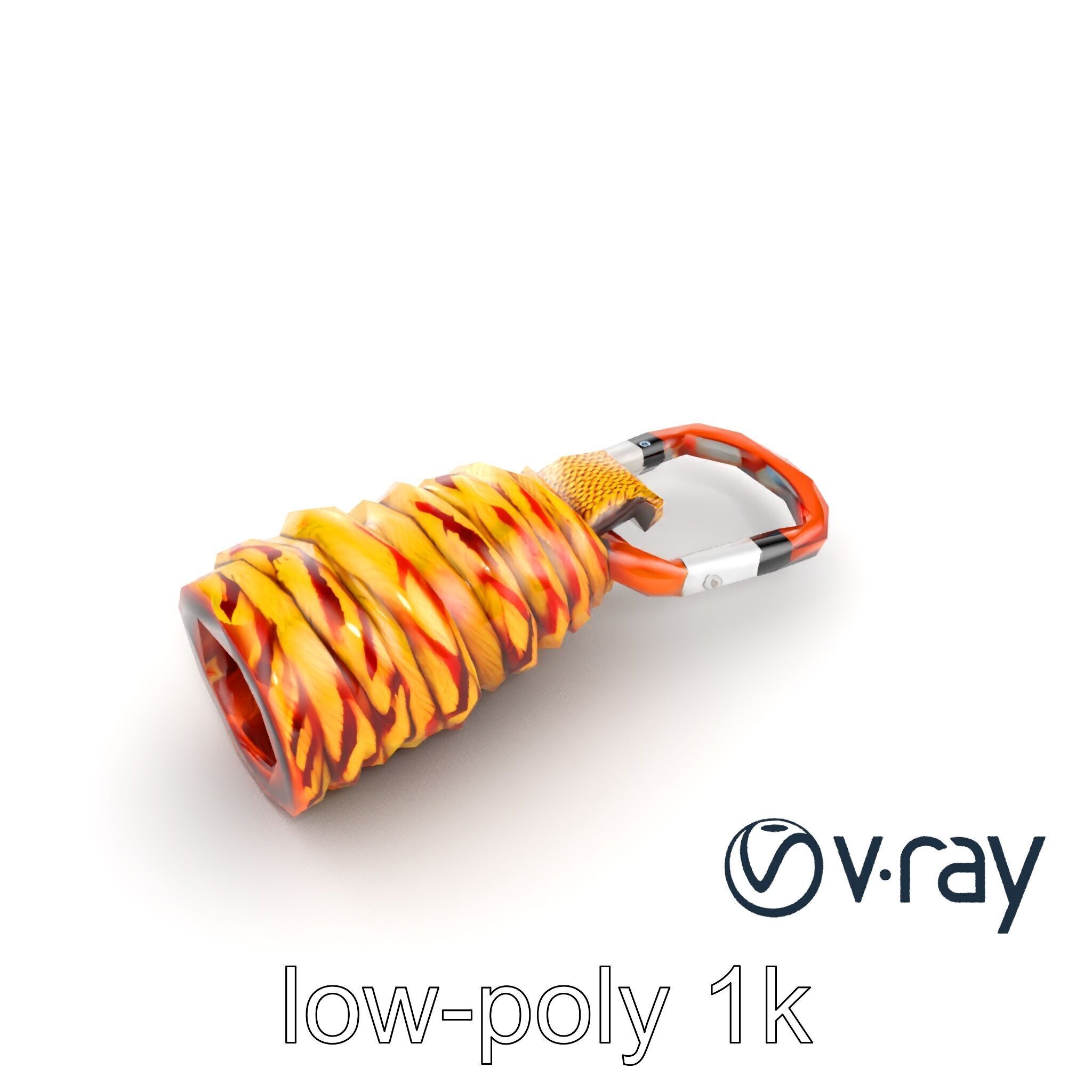 Climbing Gear Rope and Carabiner model pack Low-poly 3D model_14