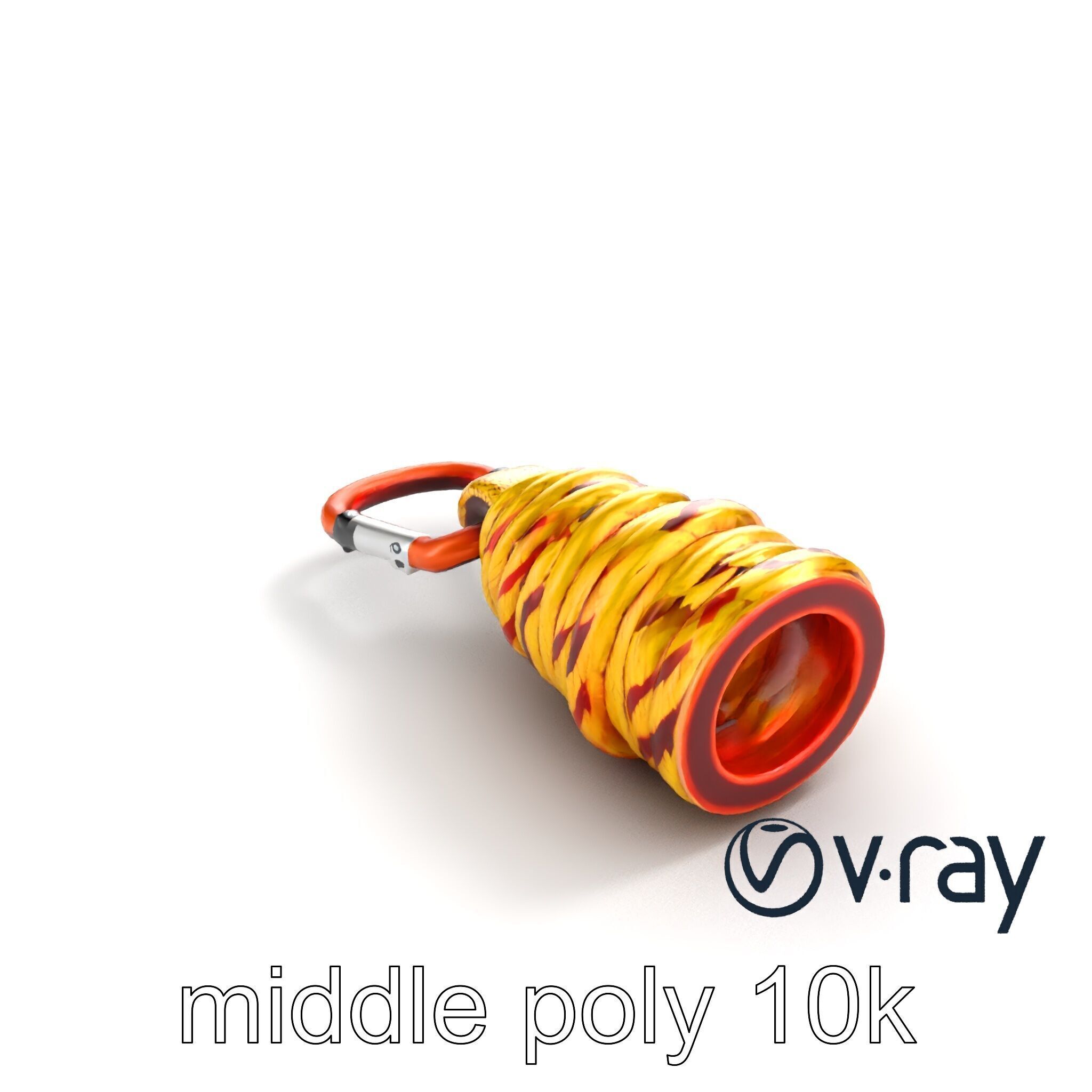 Climbing Gear Rope and Carabiner model pack Low-poly 3D model_12
