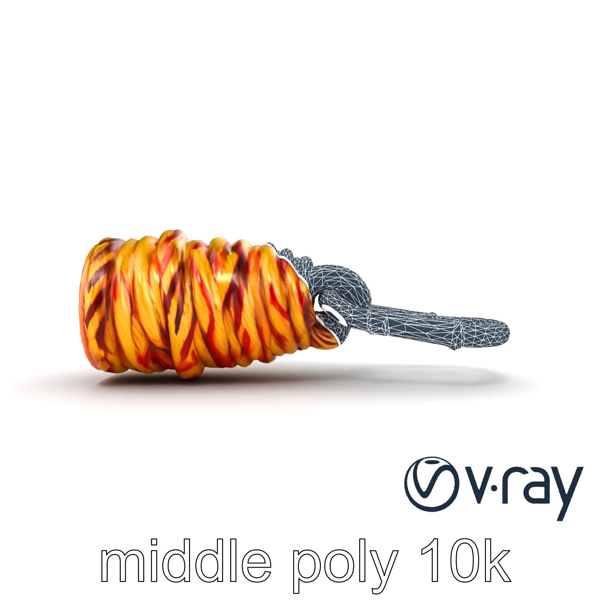 Climbing Gear Rope and Carabiner model pack Low-poly 3D model_23