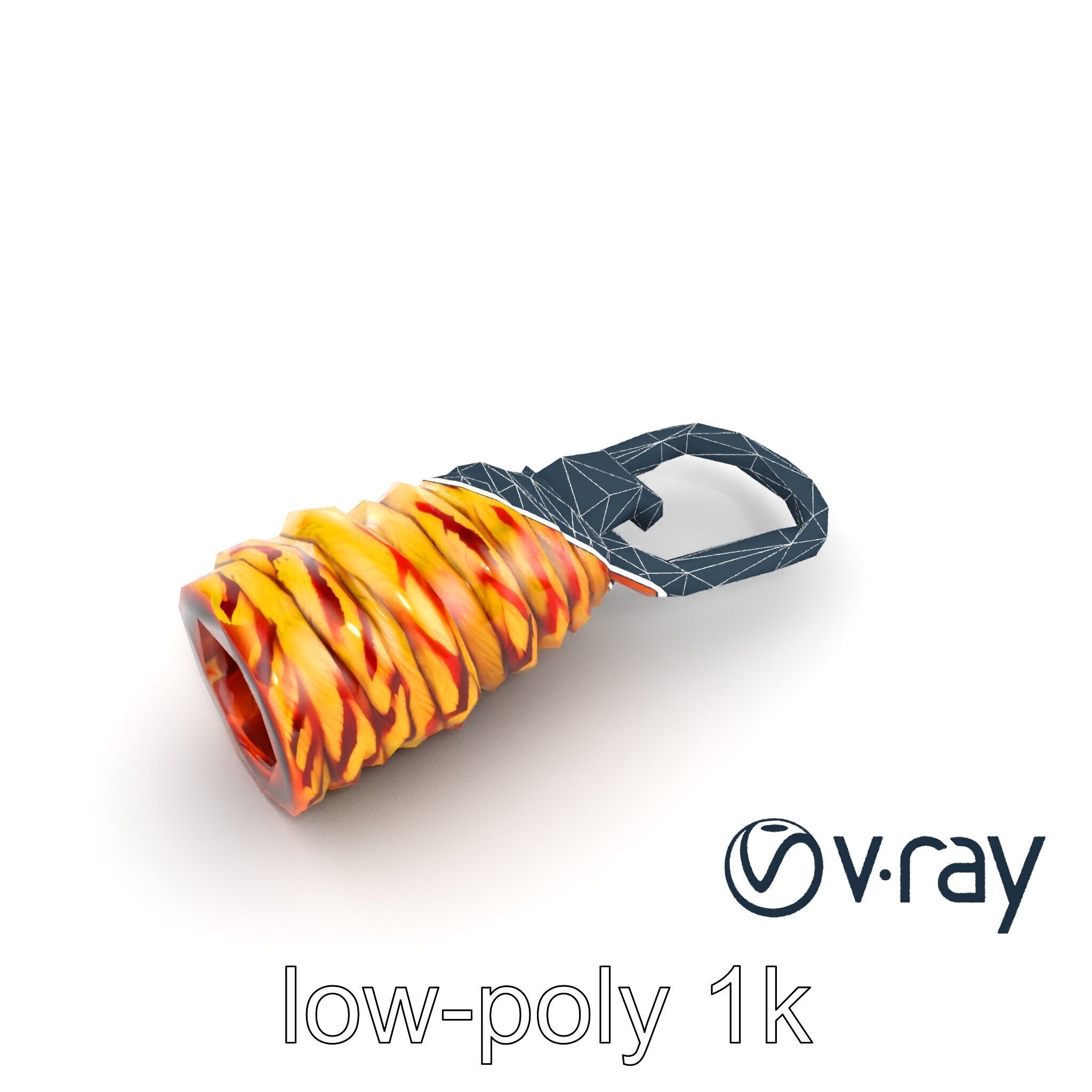 Climbing Gear Rope and Carabiner model pack Low-poly 3D model_33