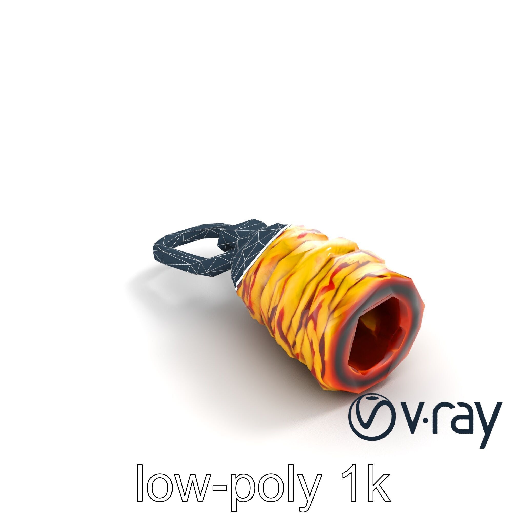Climbing Gear Rope and Carabiner model pack Low-poly 3D model_24