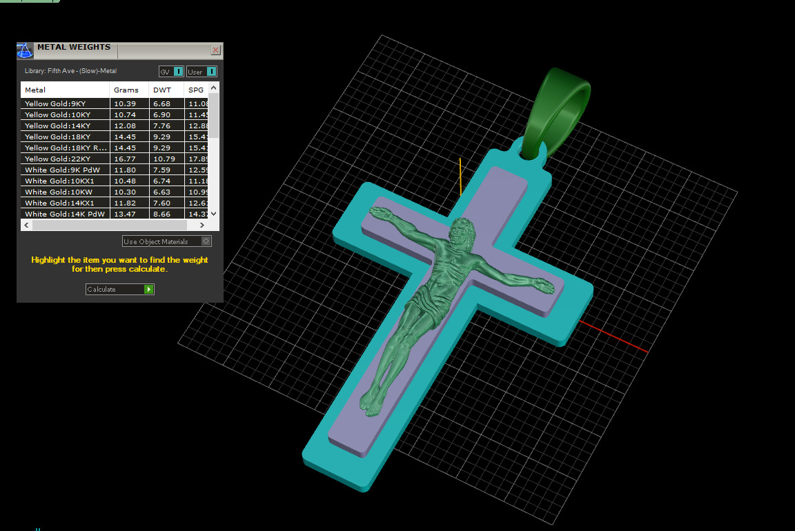 Cross Pendant 65178 3D print model_6