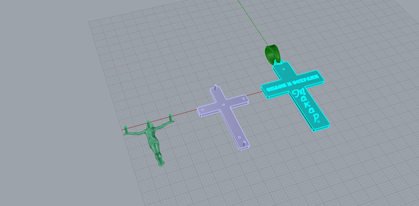 Cross Pendant 65178 3D print model_5