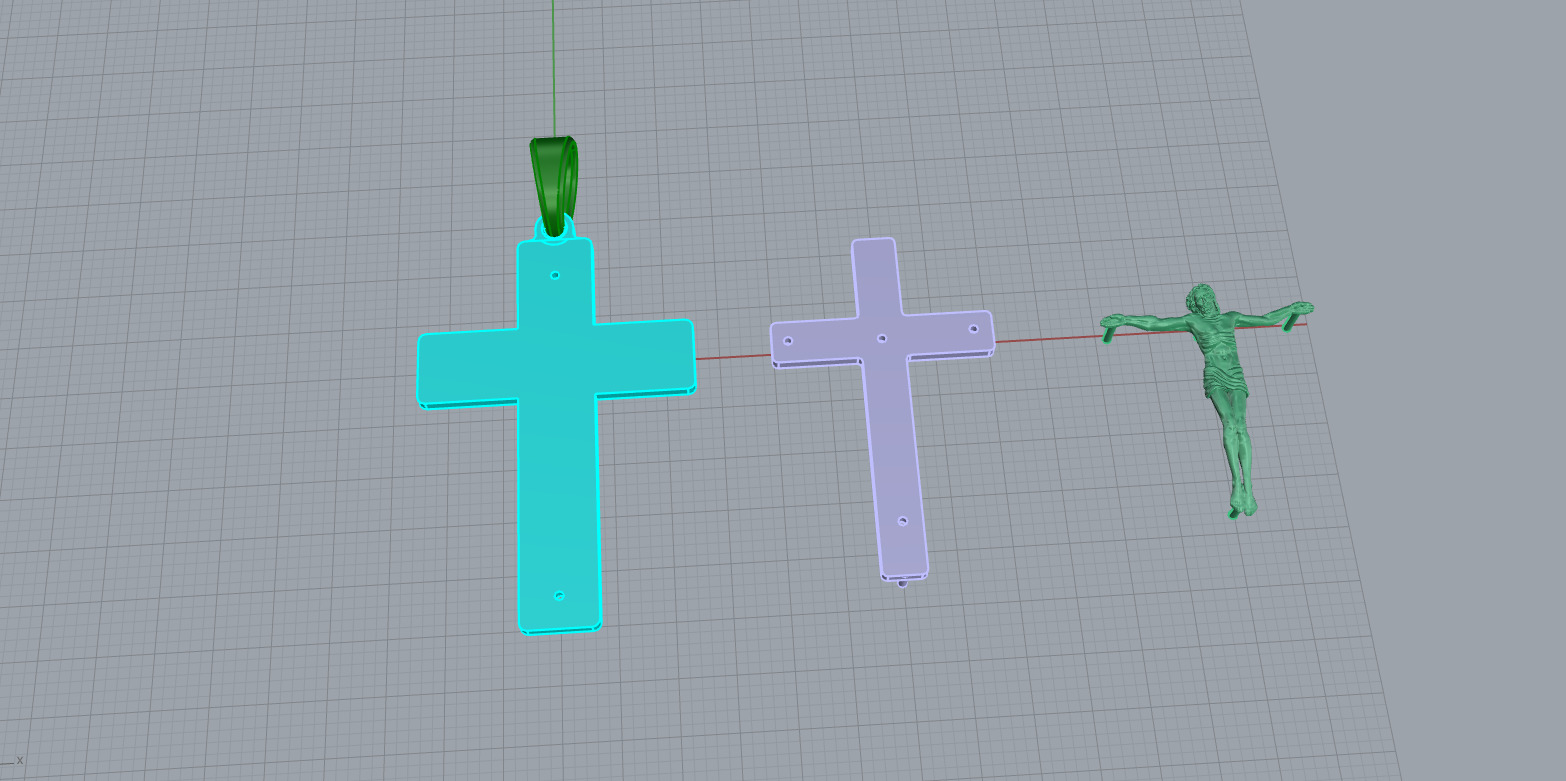 Cross Pendant 65178 3D print model_4