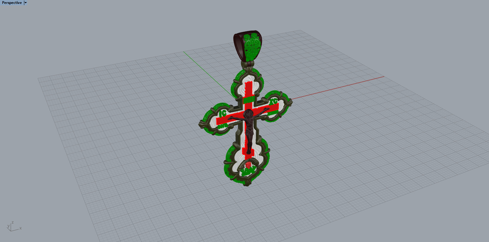 Cross Pendant 65099 3D print model_7