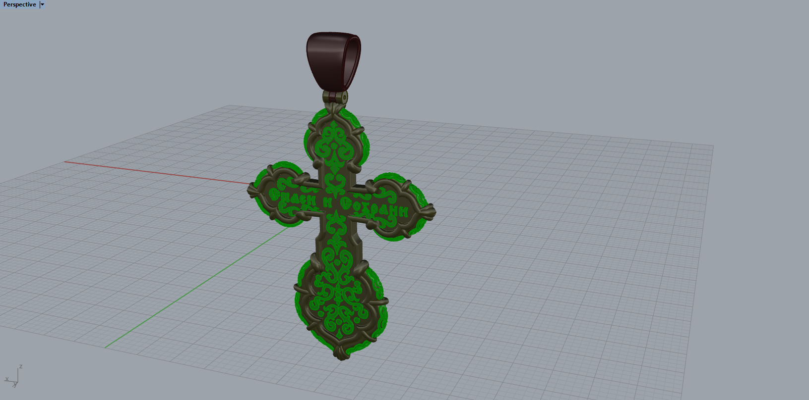 Cross Pendant 65099 3D print model_8