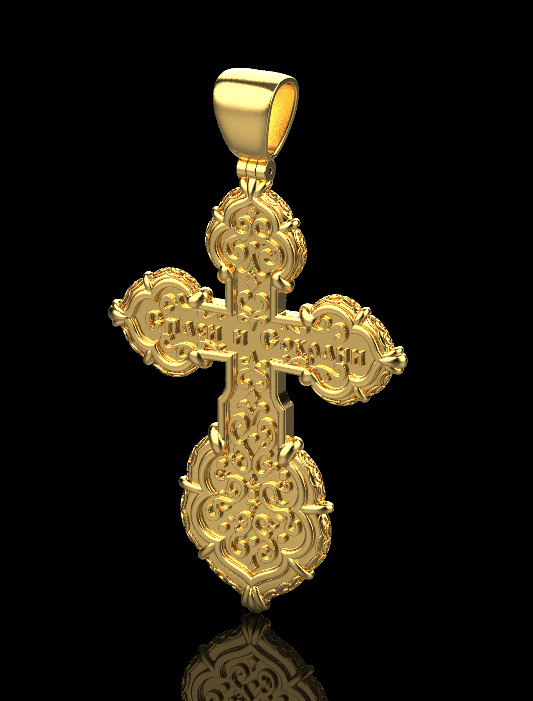 Cross Pendant 65099 3D print model_3
