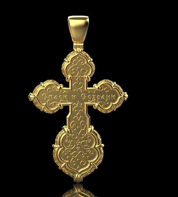 Cross Pendant 65099 3D print model_2