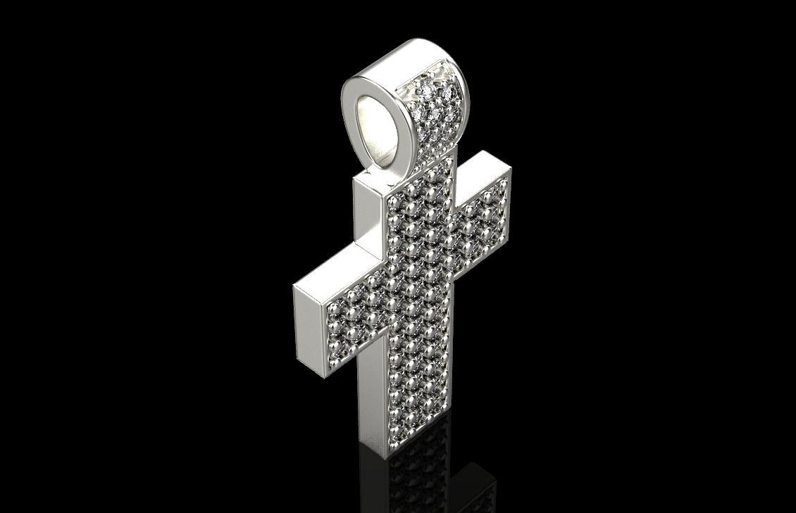Cross Pendant 65037 3D print model_3
