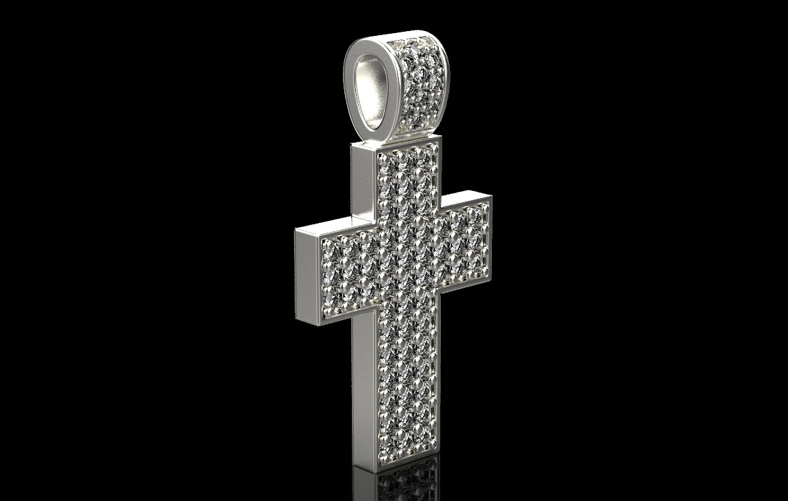 Cross Pendant 65037 3D print model_1