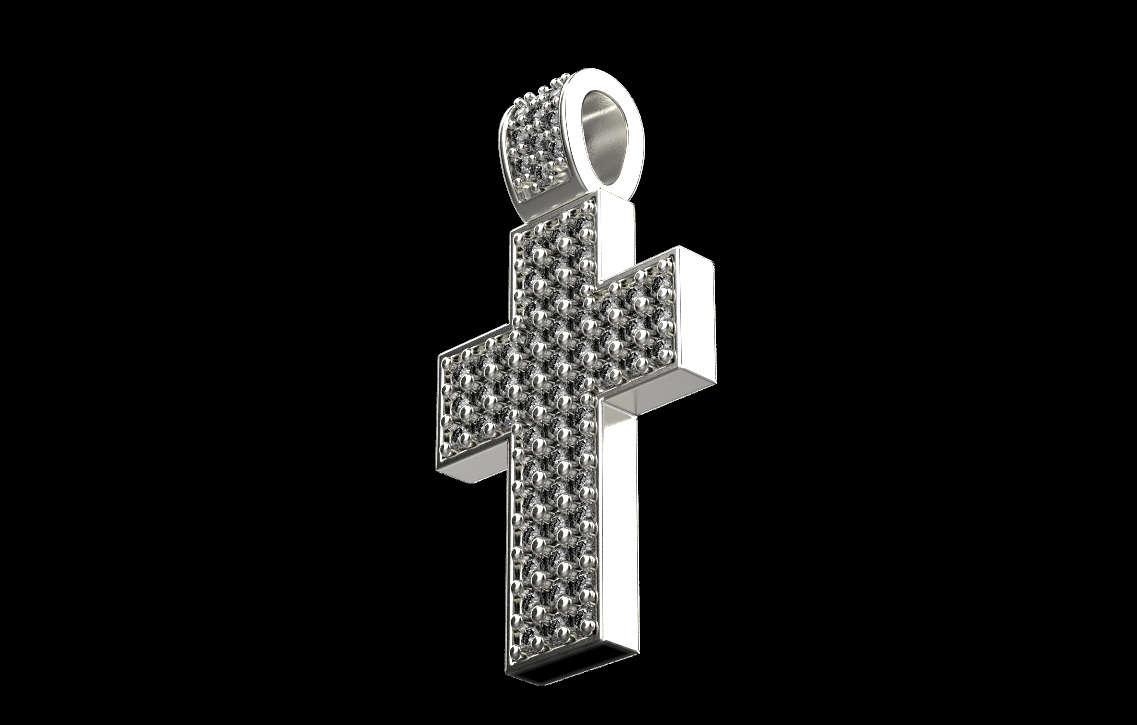 Cross Pendant 65037 3D print model_2