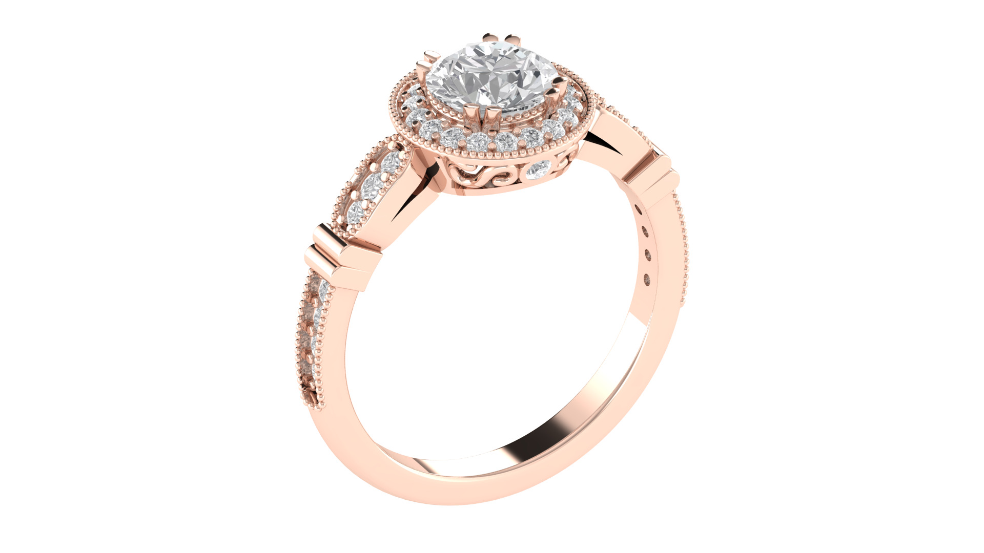 Women Ring  Render 3dm STL OBJ FBX TXT Details 3D print model_4