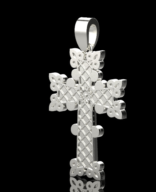 Cross Pendant 65019 3D print model_3