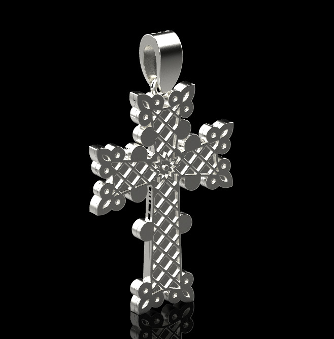 Cross Pendant 65019 3D print model_2