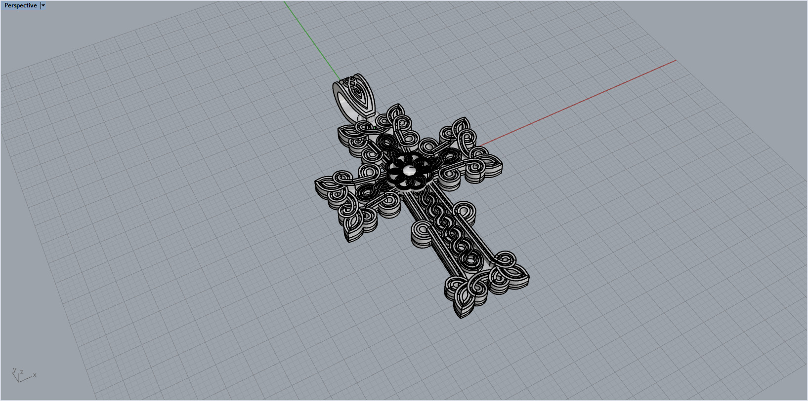 Cross Pendant 65019 3D print model_7