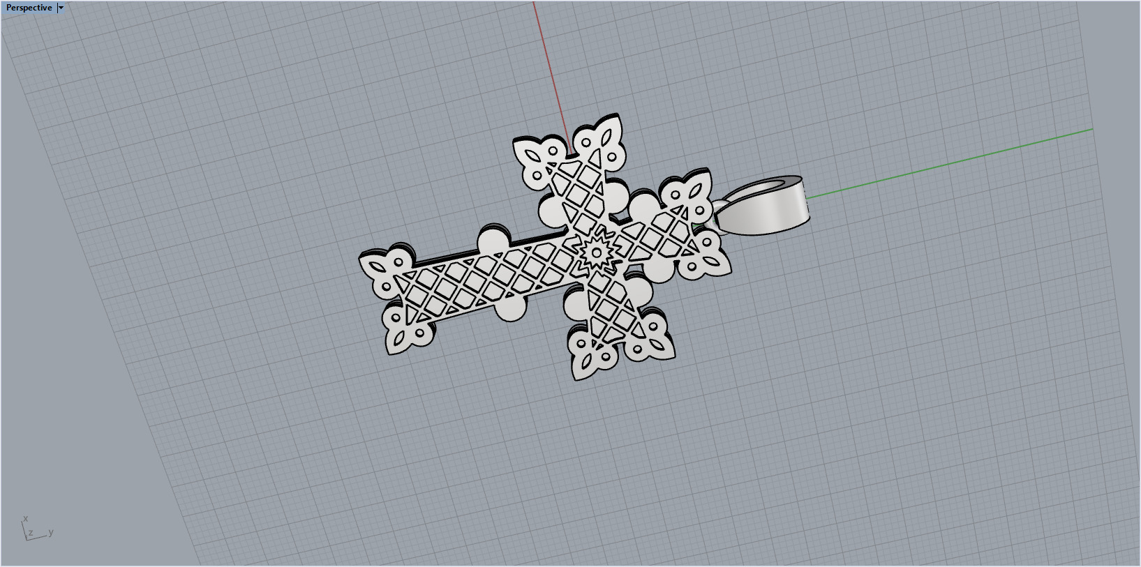 Cross Pendant 65019 3D print model_8