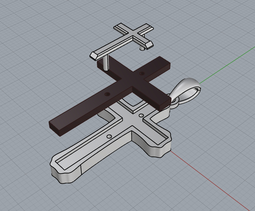 Cross Pendant 6439 3D print model_6