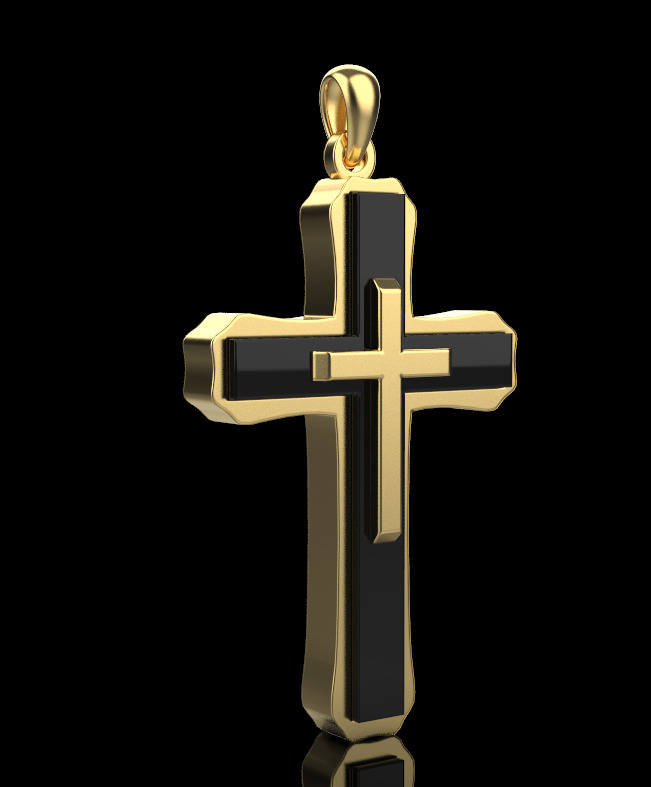 Cross Pendant 6439 3D print model_1