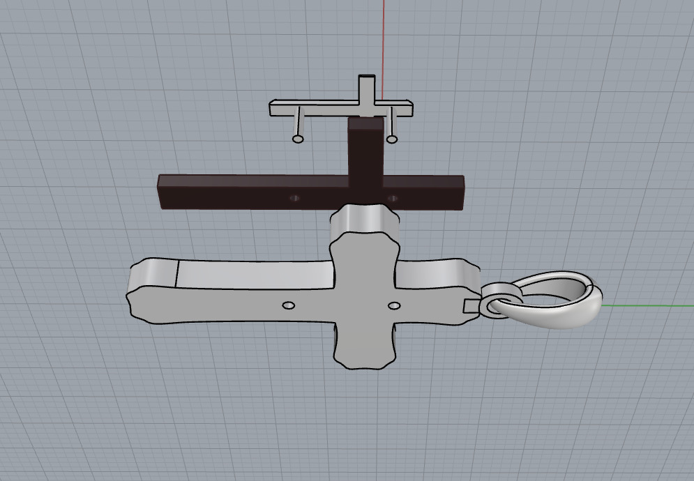 Cross Pendant 6439 3D print model_7