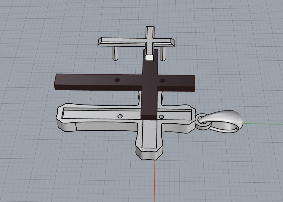 Cross Pendant 6439 3D print model_5