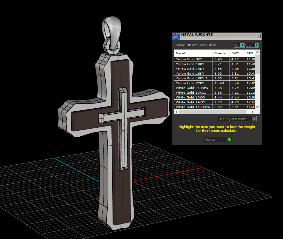 Cross Pendant 6439 3D print model_8