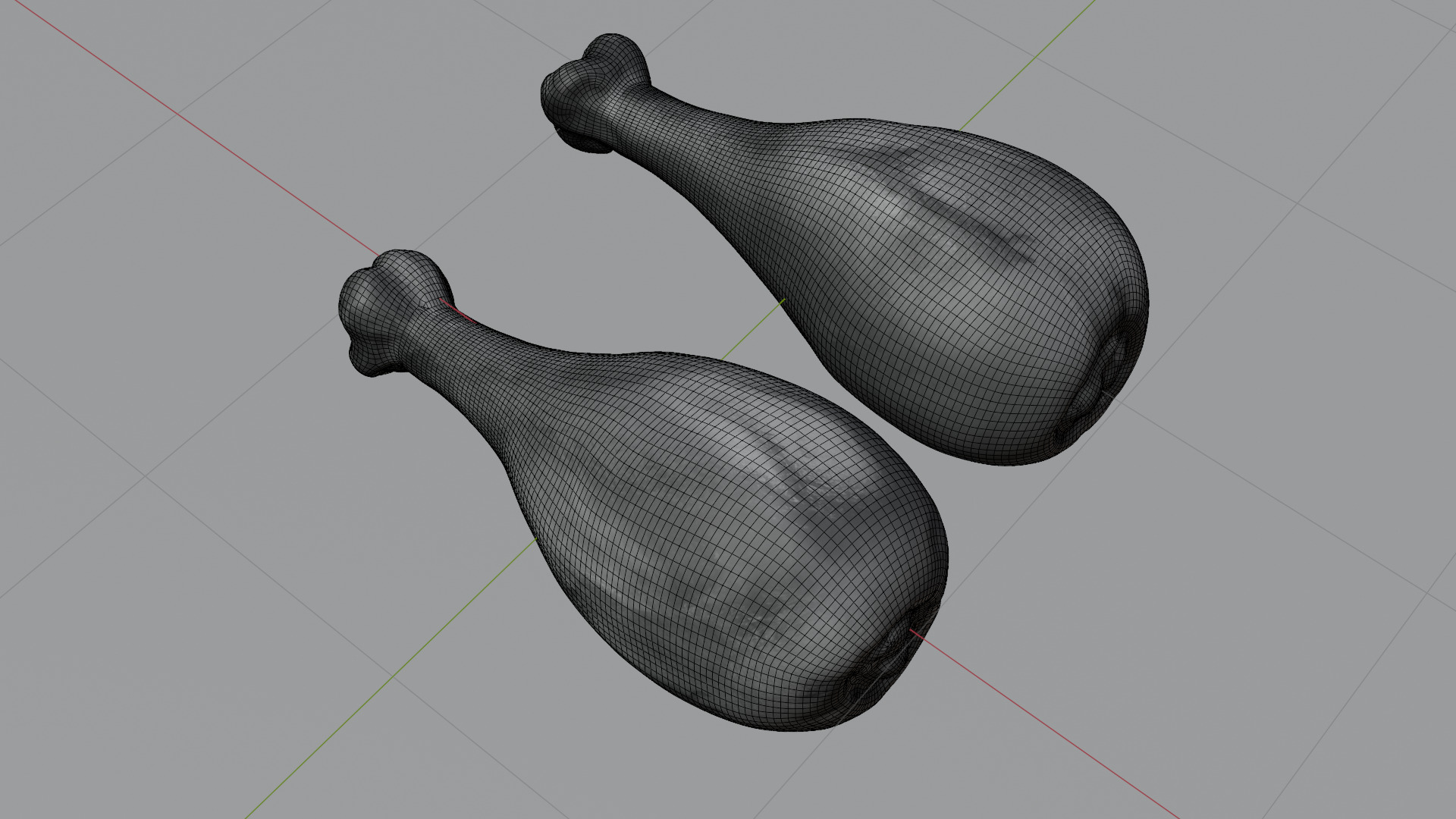 Fried chicken leg Low-poly 3D model_41