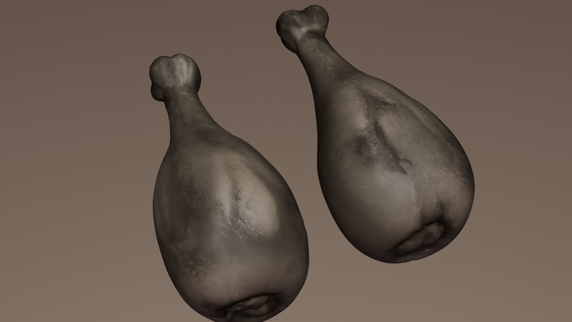 Fried chicken leg Low-poly 3D model_39