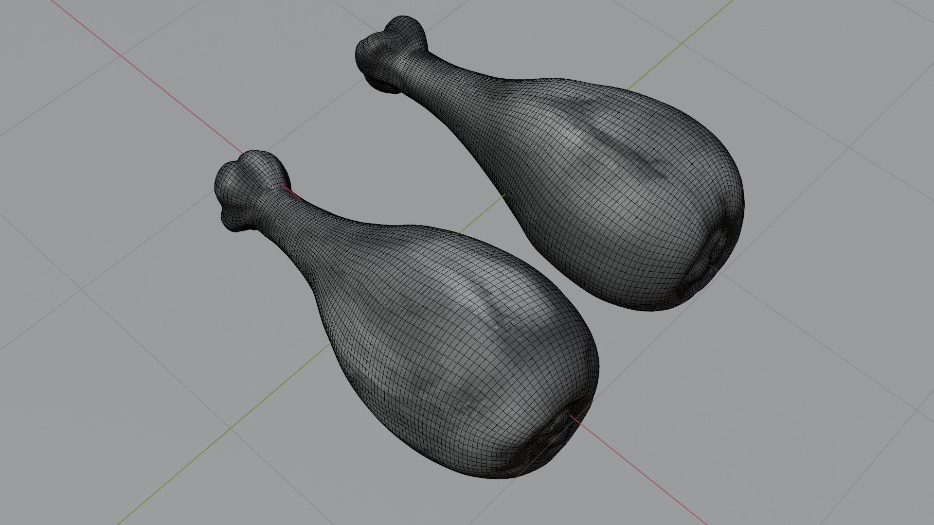 Fried chicken leg Low-poly 3D model_42