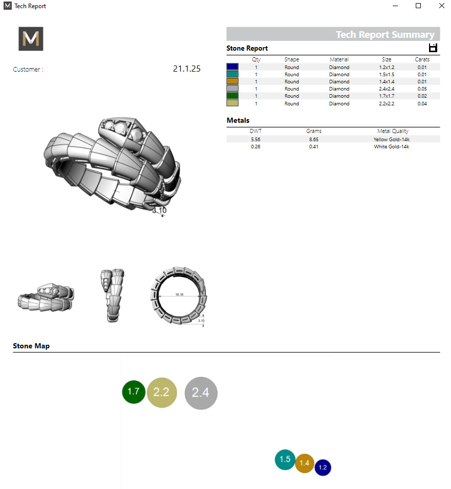 Bvlgari Serpenti ring - movable model 3D print model_5