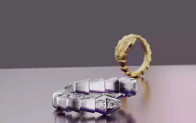 Bvlgari Serpenti ring - movable model 3D print model