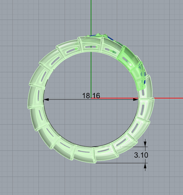 Bvlgari Serpenti ring - movable model 3D print model_1