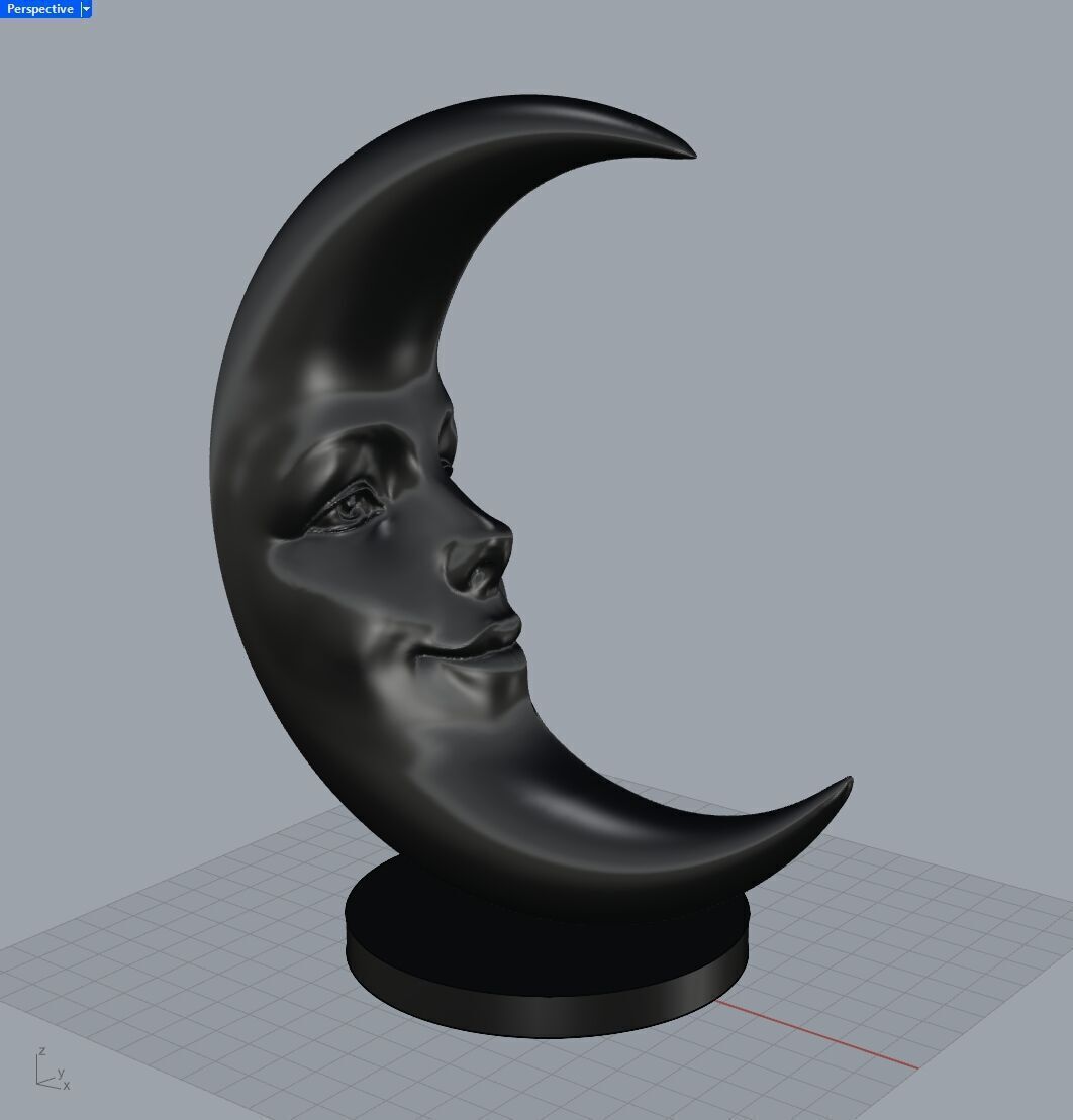Moon Face 3D model_2