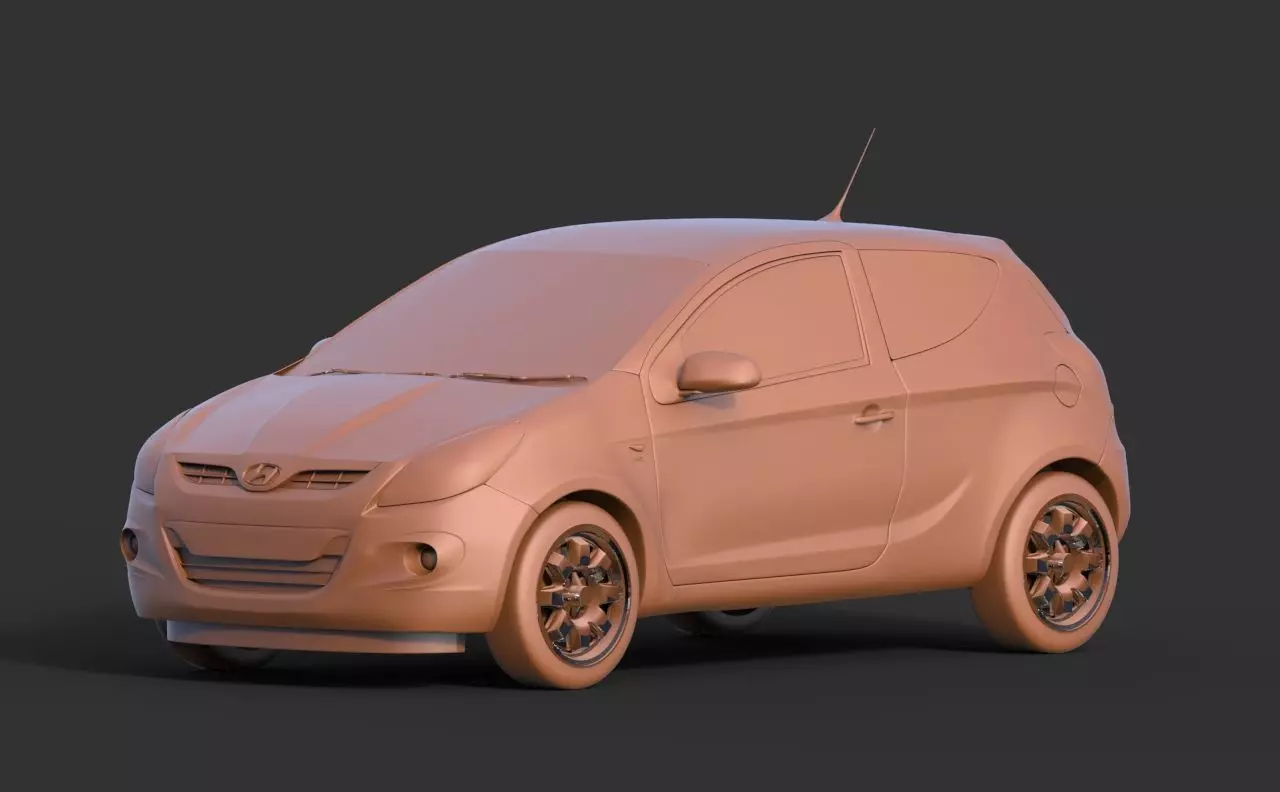 Hyundai i20 2009 3D print model