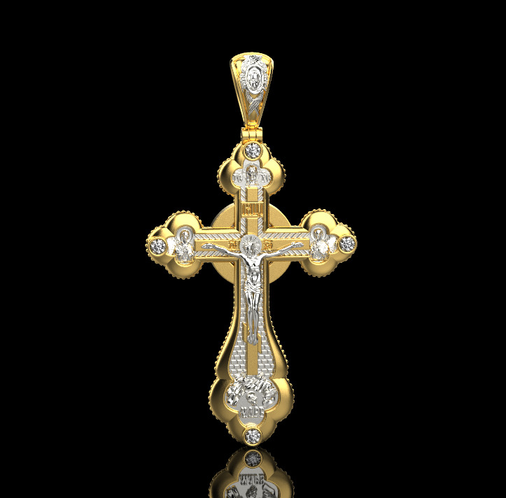 Jesus Cross Pendant 60080 3D print model_1