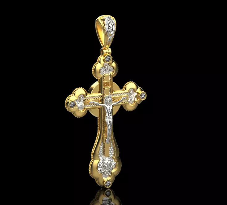 Jesus Cross Pendant 60080 3D print model_0